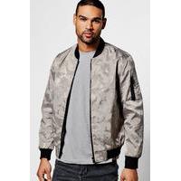 Detail Camo Bomber Jacket - stone