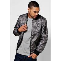 Detail Camo Bomber Jacket - grey