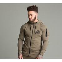 devu brushed distressed rip hooded top