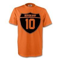 dennis bergkamp holland crest tee orange kids