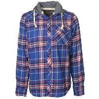 Desoto hooded checked shirt in blue - Tokyo Laundry