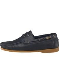 Deakins Mens Boat Shoes Navy