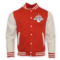 denmark college baseball jacket red kids