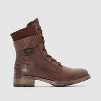 DEDAY/O F4B Lace-Up Leather Ankle Boots