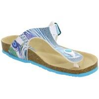 desigual bio 3 womens flip flops sandals shoes in blue