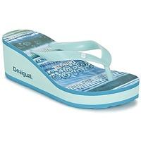 Desigual LOLA BLUE AQUARELLA women\'s Flip flops / Sandals (Shoes) in blue