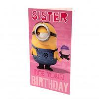 Despicable Me Minion Birthday Card Sister