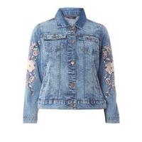 denim embroidered jacket denim