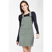 DENISE CORD DUNGAREE DRESS