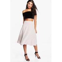 deep waistband full midi skirt stone