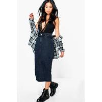 Denim Midaxi Skirt - black