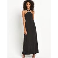 Definitions Strap Gold Trim Maxi Dress