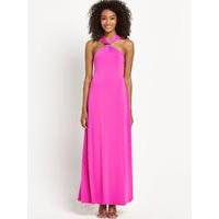 definitions strap gold trim maxi dress