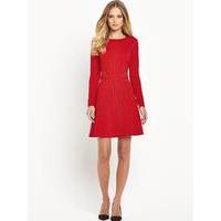 Definitions Long Sleeve Lace Insert Dress