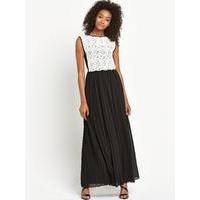 Definitions Lace Pleated Maxi Dress