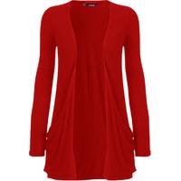 destiny long sleeve open swing cardigan red