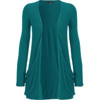 destiny long sleeve open swing cardigan teal