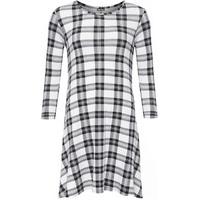 deedee tartan swing dress black white