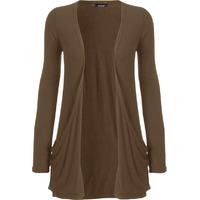 Destiny Long Sleeve Open Swing Cardigan - Mocha