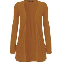 Destiny Long Sleeve Open Swing Cardigan - Mustard