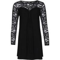 Deana Floral Lace Sleeve Top - Black