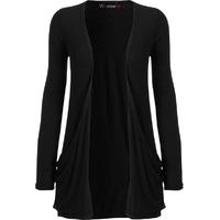 Destiny Long Sleeve Open Swing Cardigan - Black