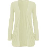 Destiny Long Sleeve Open Swing Cardigan - Cream