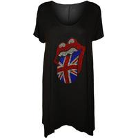 Deeann Union Jack Rolling Stone T-Shirt - Black