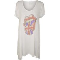 Deeann Union Jack Rolling Stone T-Shirt - White