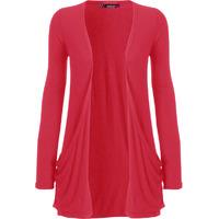 Destiny Long Sleeve Open Swing Cardigan - Cerise