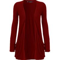 Delora Basic Long Sleeve Pocket Cardigan - Plum