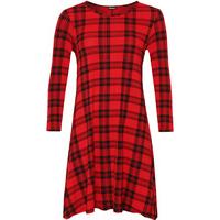 Deedee Tartan Swing Dress - Red