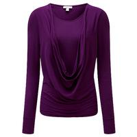 Deep Cowl Jersey Top (Amethyst / 24)