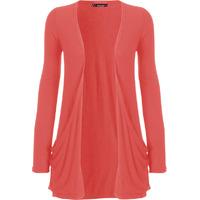 Destiny Long Sleeve Open Swing Cardigan - Coral