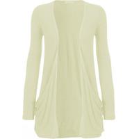 Delora Basic Long Sleeve Pocket Cardigan - Cream