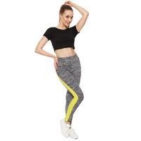 Deann Neon Panel Workout Leggings - Yellow