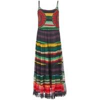 desigual choubok womens long dress in multicolour