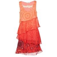 desigual liorase womens dress in orange