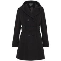 De La Creme Womens Hooded Winter Belted Coat women\'s Parka in black