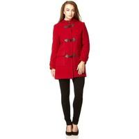 de la creme red womens wool cashmere winter hooded duffle coat womens  ...