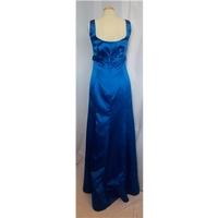 Dessy Collection size 12 blue full length bridesmaid/prom dress