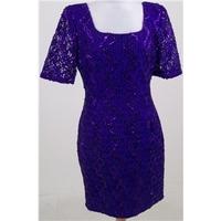 Debut size 14 purple lace & sequined dress