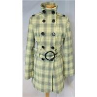 De La Crème size 12 multi-coloured check trench coat