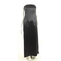 Debut Size 12 Black Strapless Long Satin Formal Evening Dress