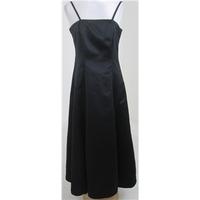 Debut size 14 black satin strappy evening dress