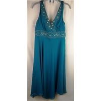 Debut (Debenhams) Size 14 Turquoise Calf Length Dress