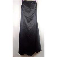 debut debenhams size 16 black strapless long dress