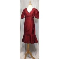 DePloy demi-couture burgundy vintage style wiggle dress DePLoy demi-couture - Size: 10 - Red - Vintage