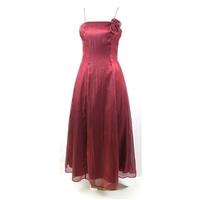 debut size 6 crimson textured shimmer evening gown