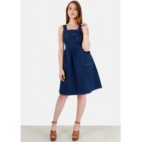 Denim Front Pocket Detail Dress